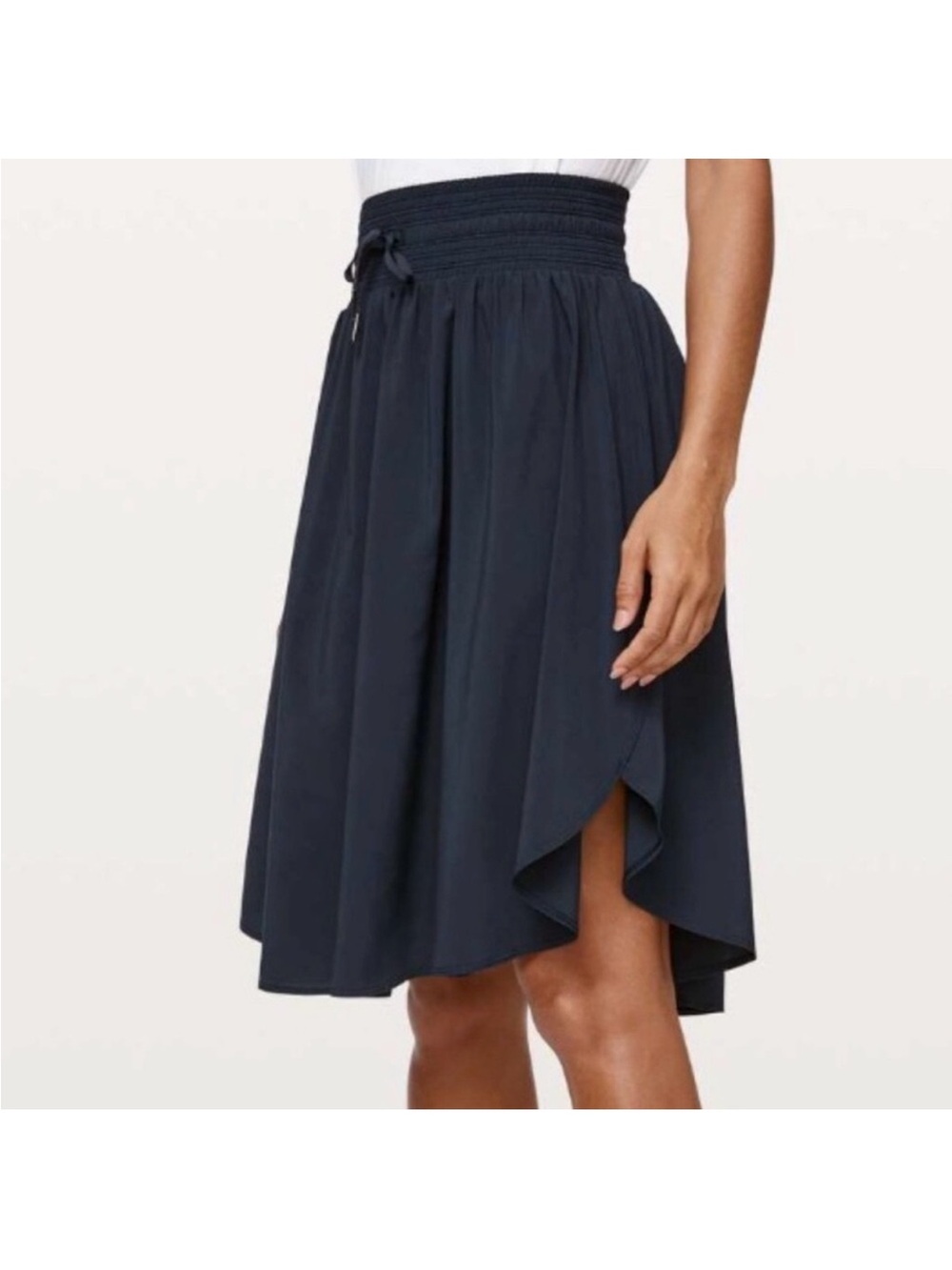 lululemon athletica Navy High-Low Smocked Waist Skirt